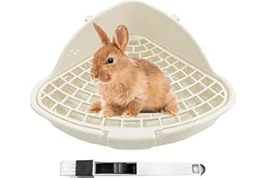 Rabbit Litter Box, Small Rabbit Bedding Litter Box for Cage Pet Rabbits Guinea Pigs Hamsters Chinchillas, Small Animal Rabbit