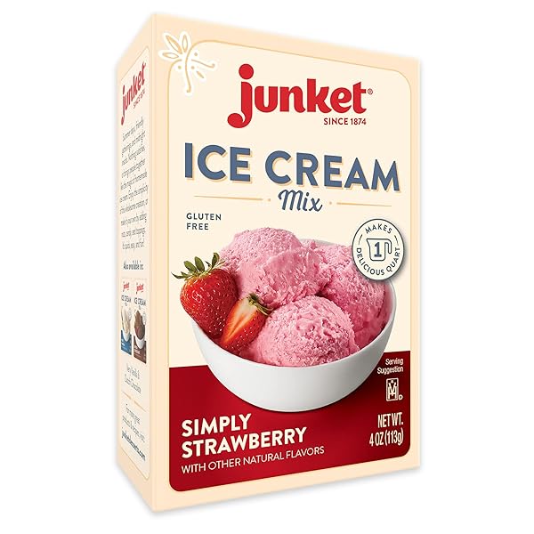 JUNKET ICE CREAM MIX SIMPLY STRAWBERRY, 4 OUNCE...