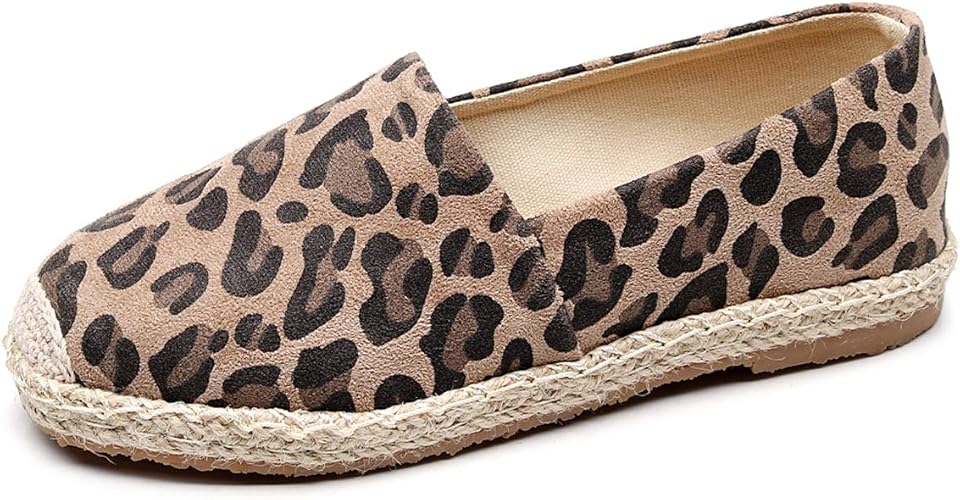 leopard slip on loafers