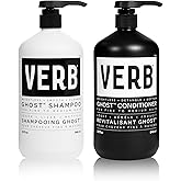 VERB Ghost Shampoo & Conditioner Duo Set - Infused with Moringa Oil -Cleanses + Moisturizes Fine and Weighed Down Hair - Vegan, No Parabens or Harmful Sulfates