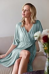 Ekouaer 3 in 1 Labor/Delivery/Hospital Gown