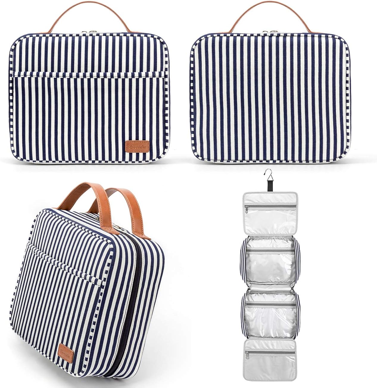 Hanging Travel Toiletry Bag,Large Capacity Cosmetic Travel Toiletry Organizer for Women with 4 Compartments & 1 Sturdy Hook,Perfect for Travel/ Daily Use/ Valentines' Day: Clothing
