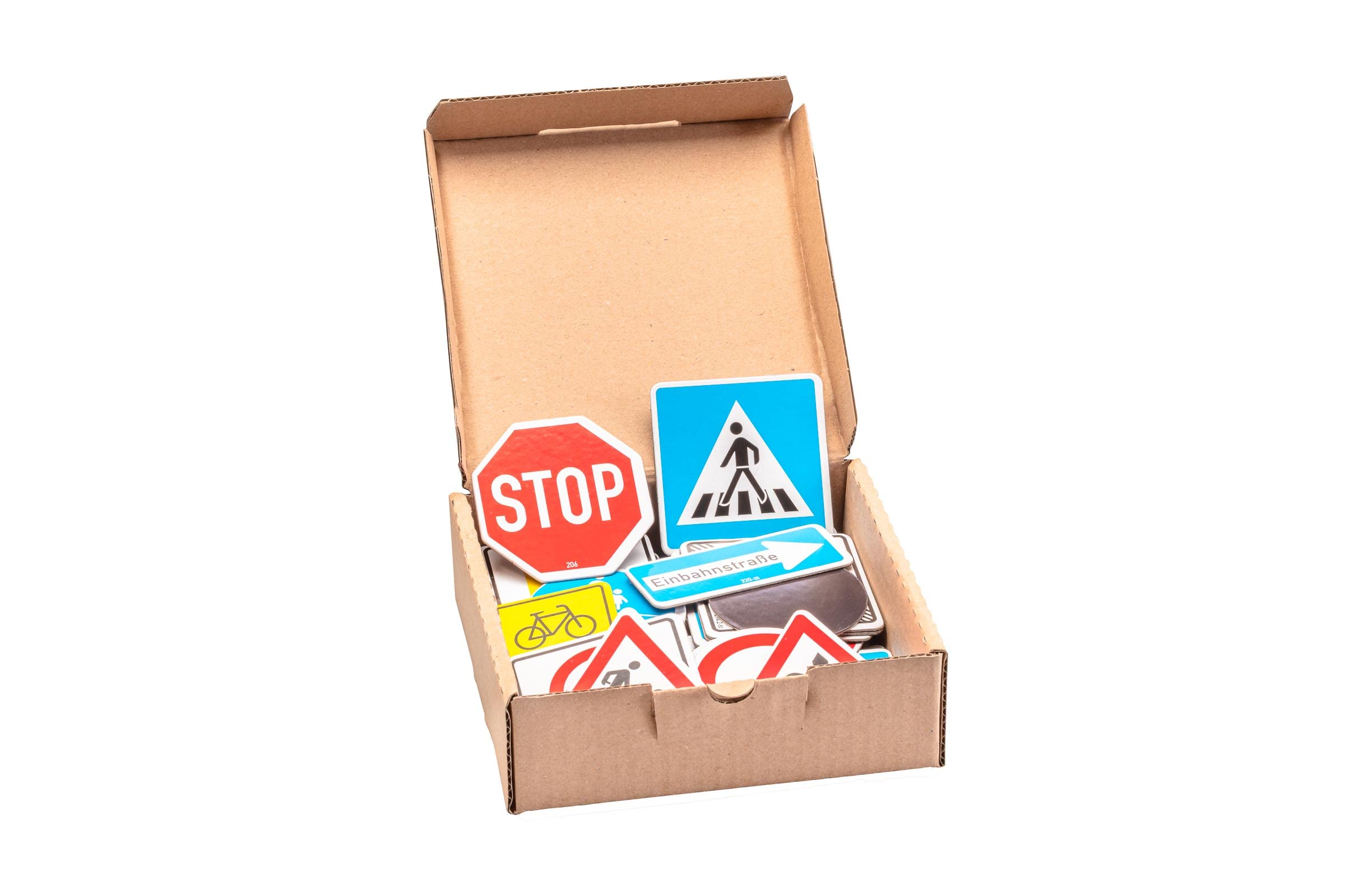 WISSNER active learning 110510.135 Magnetic Set of Traffic Signs, 64 Pieces Made Out of MAG-Pap°, in a Cardboard Box, Multi-Color