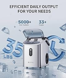 ecozy Nugget Ice Maker Countertop, Smart Portable