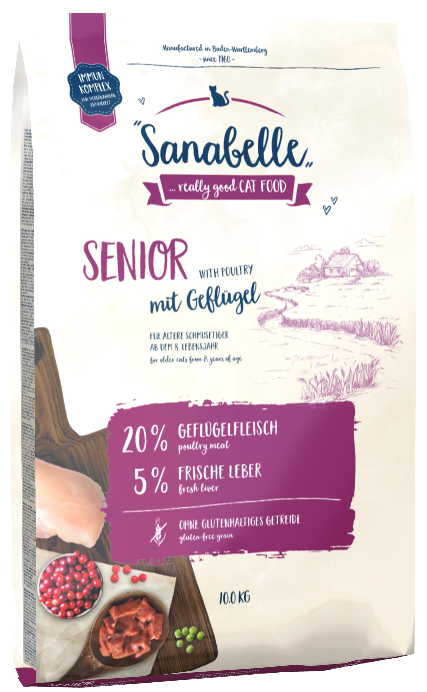 Sanabelle Senior Dry cat food for older cats (from 8 years), 10 kg