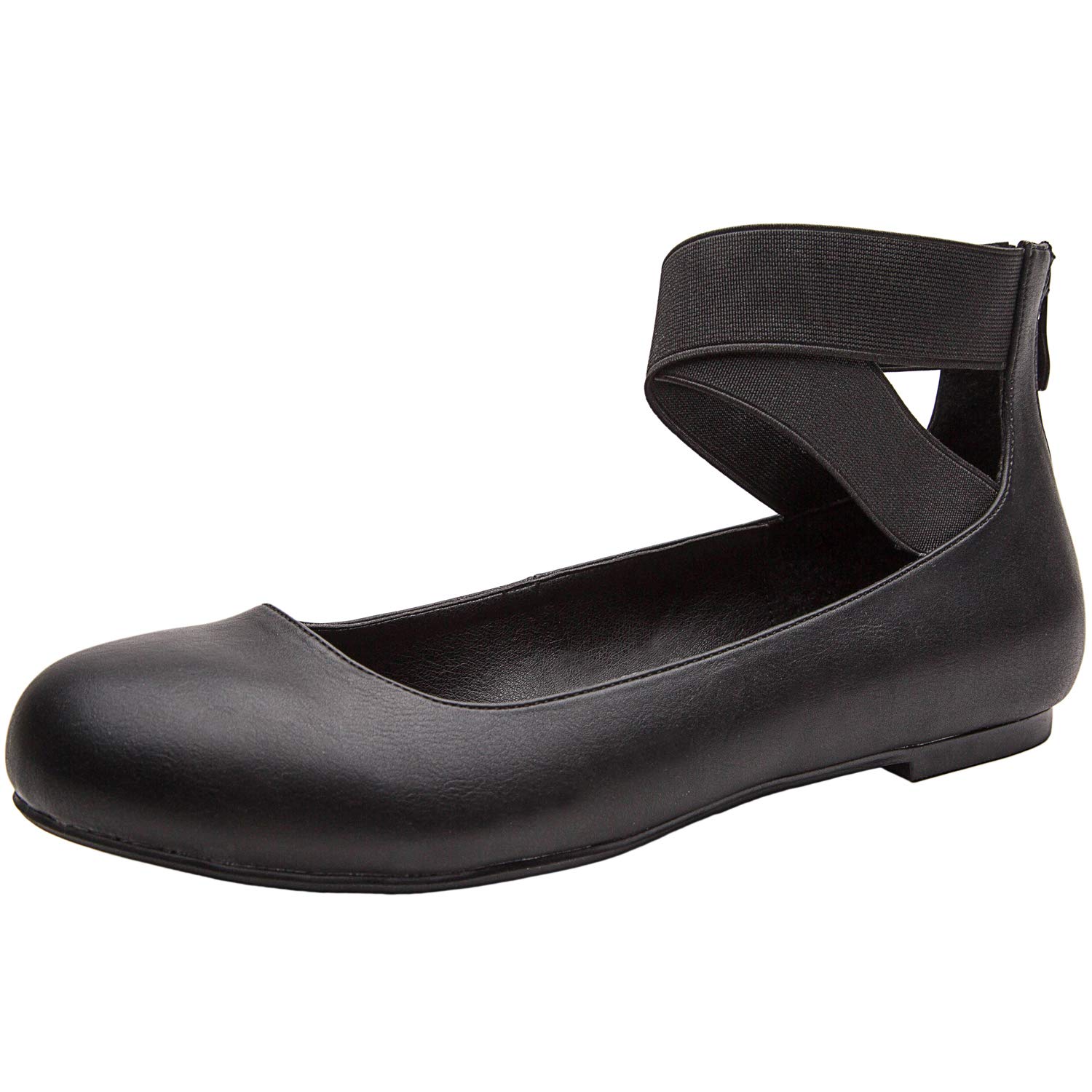 black flat shoes wide width