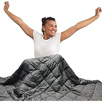 HYPNOSER Adult Weighted Blanket Queen Size (20 lbs, 60''x80'', Grey) | Cooling Heavy Blanket | Breathable Material with Pure 