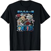 One Piece Anime Retro Straw Hat Crew Cast Collage T-Shirt