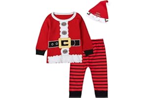LENSOUS Baby Boys Girls Christmas Santa Claus Costume Outfit Clothes Pants Set