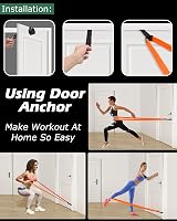 Zacro Pull Up Bands Set 6 Levels Resistance with Door Anchor Training Poster view 5