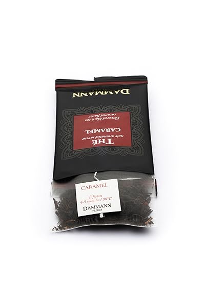 DAMMANN FRERES SACHETS, CARAMEL TOFFEE FLAVORED TEA BAGS, PREMIUM GOURMET FRENCH TEA, INDIVIDUALLY WRAPPED, 24 COUNT (SINGLE PACK)