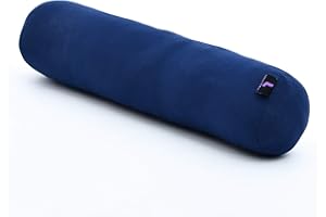 Leewadee Large Yoga Bolster – Shape-Retaining Tube Cushion for Meditation, Bolster for Stretching, Made of Eco-Friendly Kapok, 1 inches