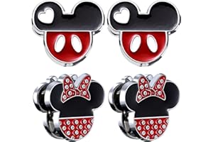 Pangpai Cute Car Hooks 4 Pcs, Rhinestones Car Organizer Interior Accessories, Car Dashboard Decorations Hook for Grocery Bags Umbrellas Handbag Purse