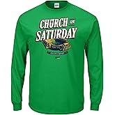 Church On Saturday T-Shirt for Notre Dame College Fans (SM-5XL)