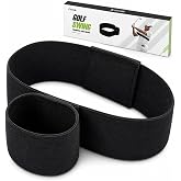Golf Training Aid Arm Band, Adjustable Golf Swing Trainer for Men &amp; Women | Adjustable nylon strap with hook-and-loop closure; fits 70-110 cm torso and 25-35 cm arms for indoor or range swing practice.