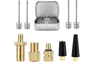 HDNNC Bicycle Valve Adapter DV AV SV Converter, Ball Pump Needle, Inflation Needle, Air Pump Needle Set for All Bike, Sports Ball and Inflatable Equipment 10PCS