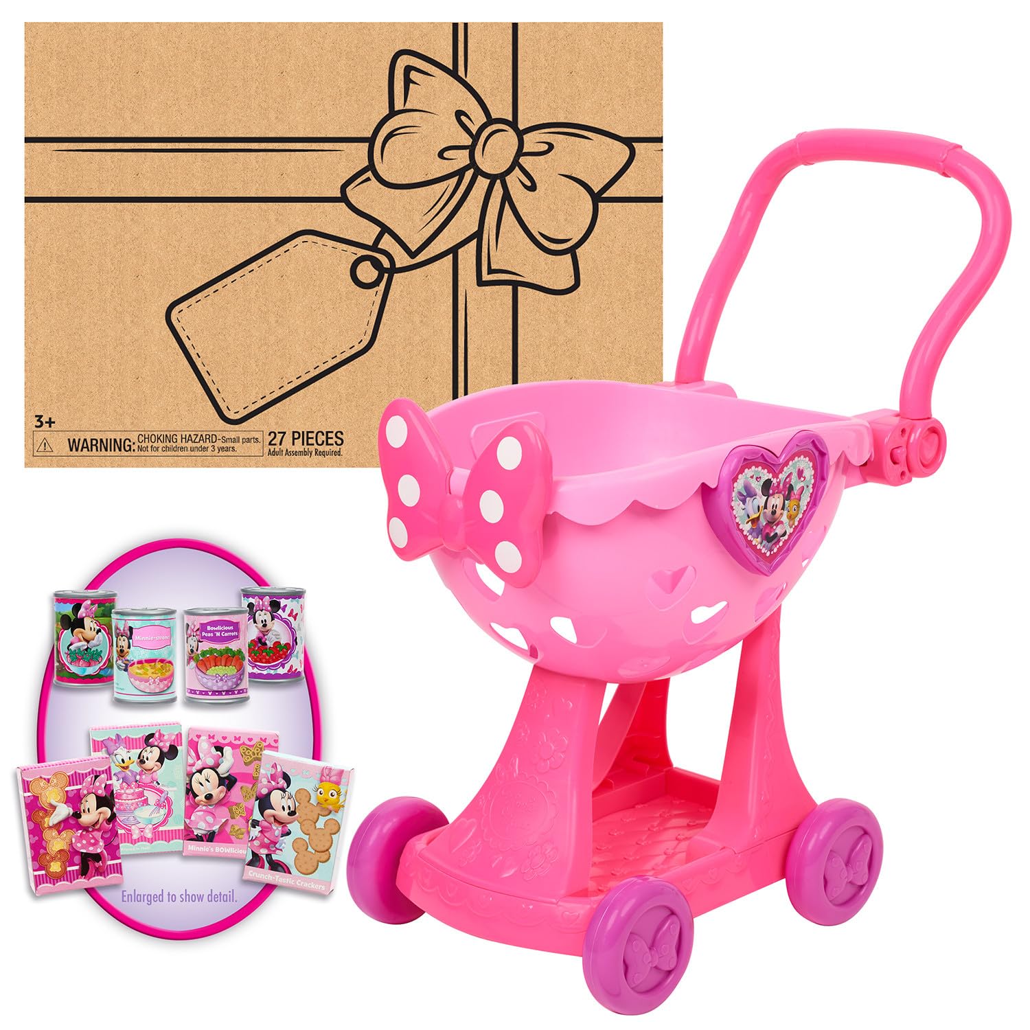Photo 1 of Minnie's Happy Helpers Bowtique Shopping Cart, Officially Licensed Kids Toys for Ages 3 Up by Just Play