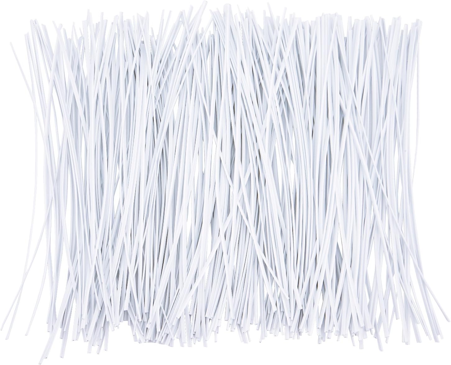 Sunmns 250 Piece Metallic Twist Cable Cord Wire Ties Reusable Fastening (6 Inch, White) - Image 3