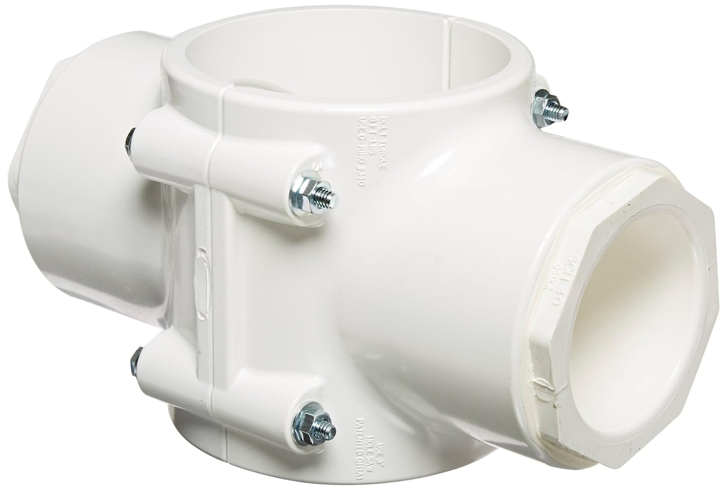 Spears 468 Series PVC ClampOn Saddle with Double Outlet, with Buna O