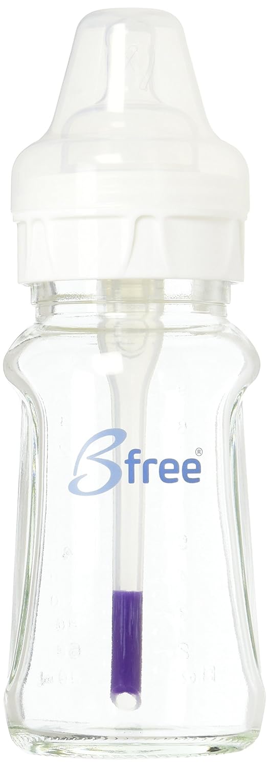 Bfree Borosilicate Super Glass BPA-Free Anti-Colic Baby Bottle, 9 oz
