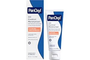 PanOxyl AM Oil Control Moisturizer, NEW Sheer Formula, Absorbs Excess Oil and Reduces Shine, with Mineral Sunscreen for Acne Prone and Oily Skin - 1.7 oz
