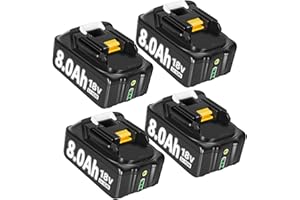 4 Pack 8.0Ah 18V Lithium Battery Replacement for Makita 18V Battery Compatible with Makita Battery 18 Volt BL1860B BL1830 BL1