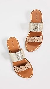 soludos metallic slide sandals