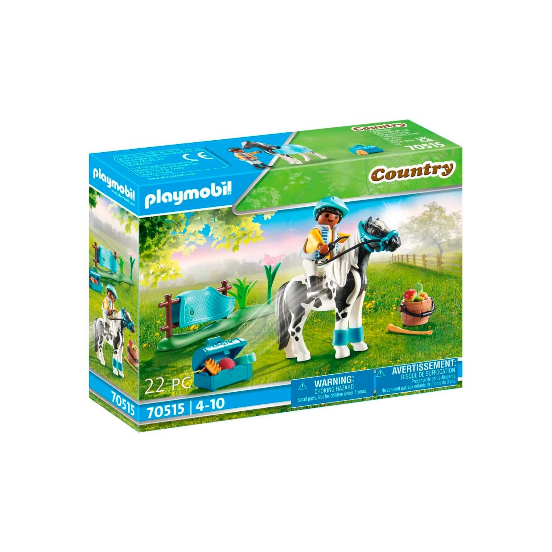 Playmobil 70515 Country Pony Farm Collectible Lewitzer Pony, Fun Imaginative Role-Play, PlaySets Suitable for Children Ages 4+