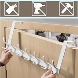 CASPLUS Over Door Hooks Heavy Duty 12 Hooks Aluminum White 55 lb view 4