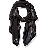 Calvin Klein womens Satin Border Chiffon Scarf