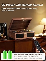 CD Player with Speakers Bluetooth Nostalgic