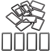 10 PCS Metal Buckle, 1 Inch Rectangle Ring Heavy Duty Rectangle Ring Bucklesfor Straps Metal Flat Buckle Stainless Steel Belt Buckles Bag Hardware Black Purse Hardware for Bag Making DIY Accessories