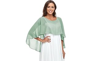 Pukguro Sheer Shawls and Wraps for Evening Dresses Chiffon Capes for Women Soft Wedding Cover Up