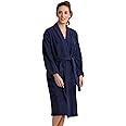 Soft Touch Linen Women's Robe Terry Cloth Kimono Bathrobe Thick 100% Cotton