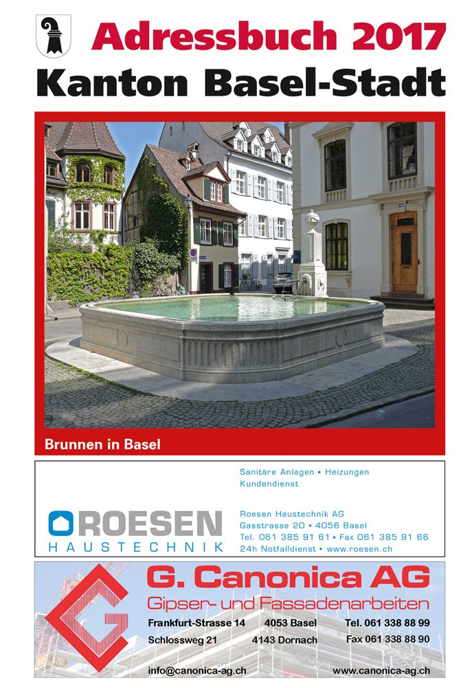 Basler Adressbuch 2017: Adressbuch Der Stadt Basel Und Der Gemeinden Riehen Und Bettingen
