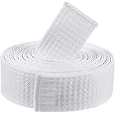 CIATBYYJ White Double Karate Belt, Taekwondo white Belt Solid Rank Martial Arts Belts, Uniform Belts Universal Fit for Judo Karate Taekwondo Wrestling(240cm/94.4inch)