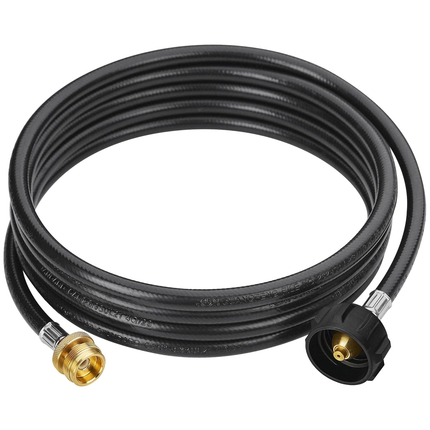 Photo 1 of CALPOSE 12 Feet Propane Adapter Hose, 1lb to 20lb Adapter Converts 1lb Appliances to 5-40lb Tanks, Gas Hose for Weber Q, Coleman Grill, Buddy Heaters and More