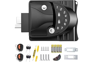 VIGORVAN RV Keyless Entry Door Lock, Metal RV Door Lock, Digital FOB Keyless Camper Door Lock for Trailer Hose Bump-Pull, Fits 2.75" x 3.75" Lock Hole