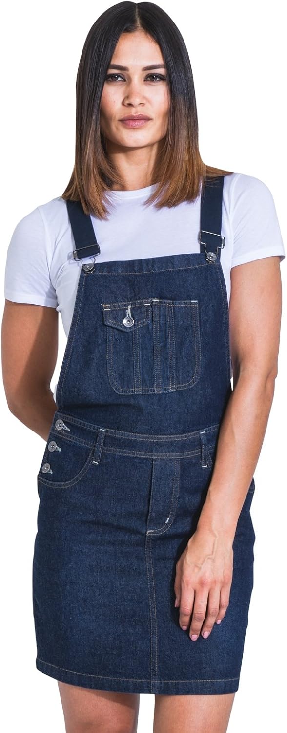 denim bib and brace dress