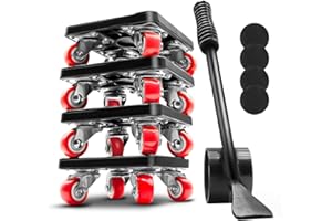 NEWRGY Furniture Mover Dolly, Moving Dolly, 4 Wheels & Furniture Lifter Set, 360° Rotation Wheels Furniture Movers, 800 Lbs Load Capacity, for Moving Heavy Furniture, Refrigerator, Sofa, Cabinet