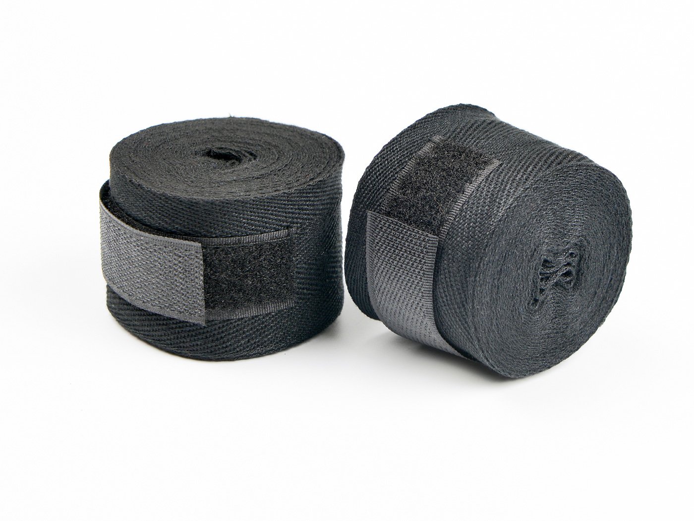 Cotton Boxing Hand Wraps for Boxing, Muay Thai and Martial Art, 180 inch in Black (Pair