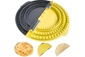 3-in-1 Tortilla Sealer, Tacos Tortilla Crimper Maker, Adjustable Size, for 6"-10" Crust, Make Sealed Quesadillas,Tacos, Burri