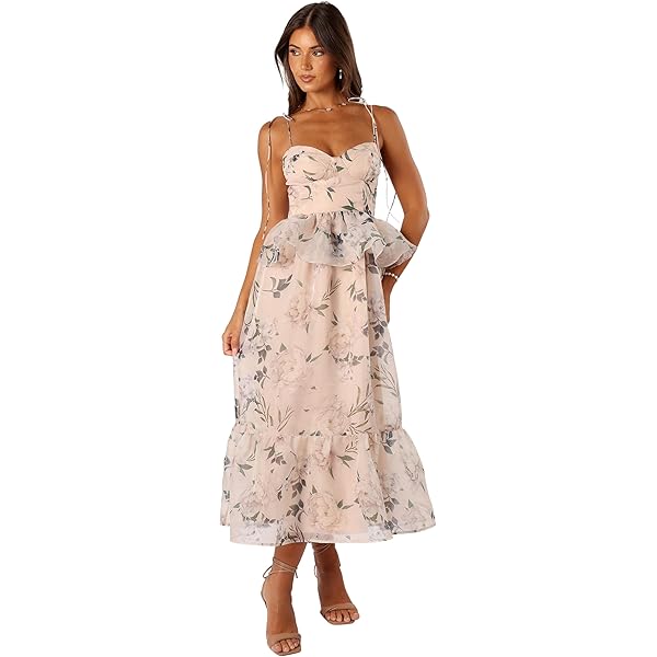 Amazon.com: BARDOT Women's Lola Corset Midi Dress, Apricot Floral, 2 :  Clothing, Shoes & Jewelry