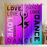 Ballerina Girl Window Curtains Teens Adult