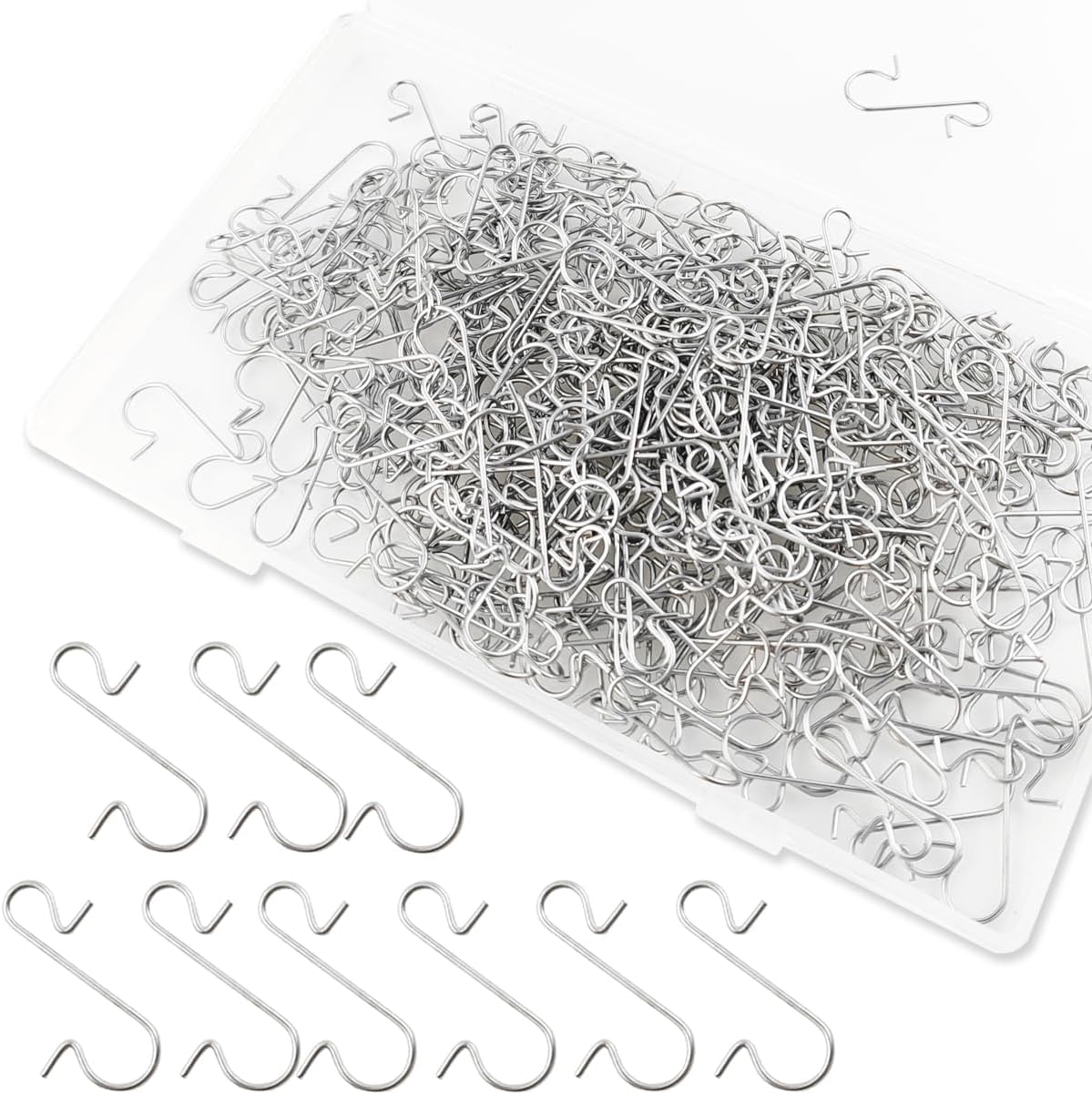 Ornament Hooks - TIHOOD 300PCS Ornaments Hooks, Christmas Ornament Hooks, Hooks for Christmas Ornaments, Ornaments Hooks for Christmas Trees, Christmas Tree Decoration Hangers (Silver)