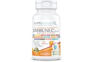 KAPPA NUTRITION Quercetin 1,000mg, Vitamin C 1,000mg, Zinc 50mg, Vitamin D3 5,000iu, Selenium, Copper, Acerola, Ginger, Rutin, Bitter Orange, Rose Hips, Echinacea, Immune C Plus, 14 in 1 Immune C Plus (120 Count)