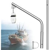 FEIMIRE Crab Pot Puller System, Heavy Duty Marine 304 Stainless Steel Davit Package &amp; Pulley Block, High Load Capacity, Corrosion-Resistant, Easy Installation for Boat &amp; Dock Use(Davit Kit)