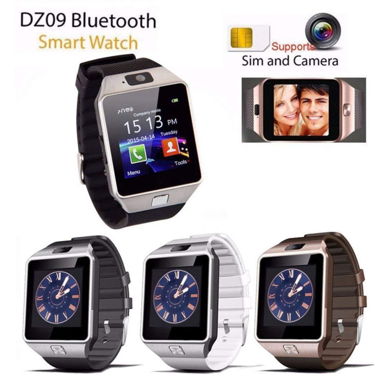 Ballylelly DZ09 Reloj Inteligente Compatible con cámara del ...