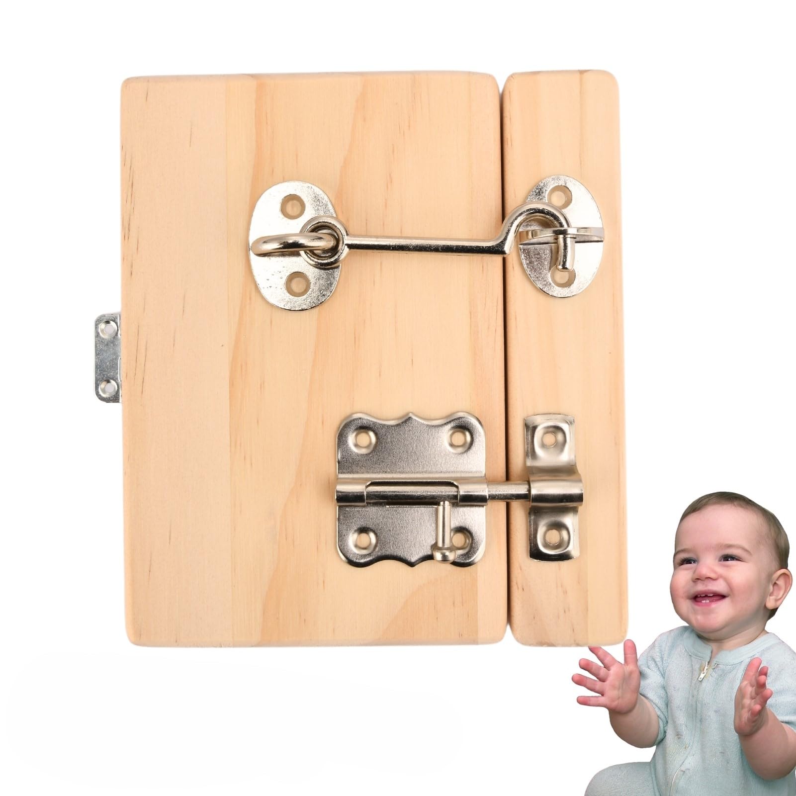 Wooden Busy Board DIY Parts Set Door DIY Materials - Sensory Board Accessories -Wooden Activity Parts - Montessori Educational Items - Sensory Wall Material Kit — image 1