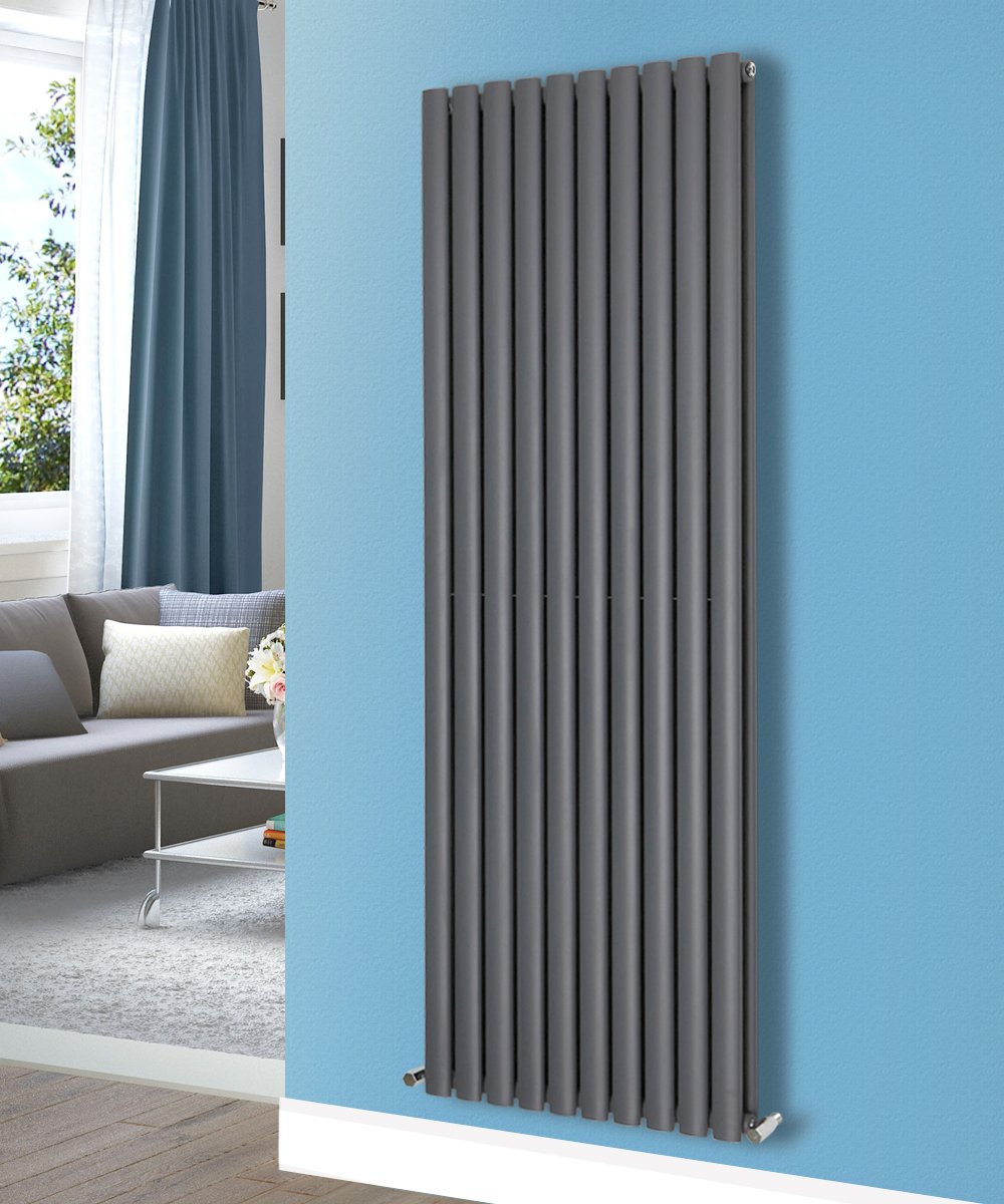 NRG Vertical 1800x590 Oval Column Designer Radiator Central Heating